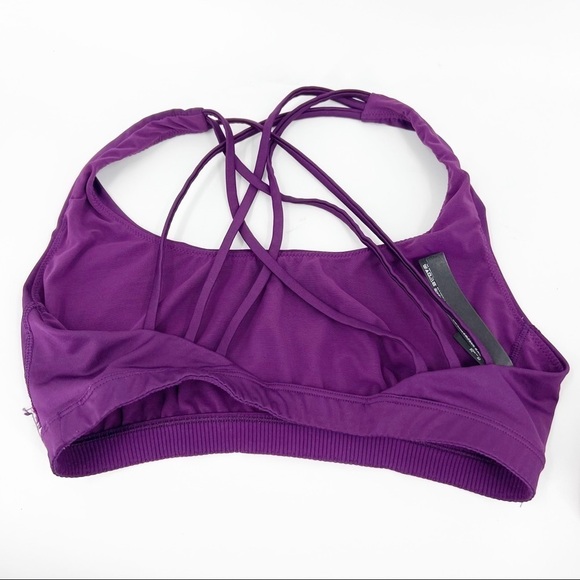 ✅ PINK SPORT VICTORIA'S SECRET PURPLE STRAPPY SPORTS BRA SIZE MEDIUM - Picture 2 of 5